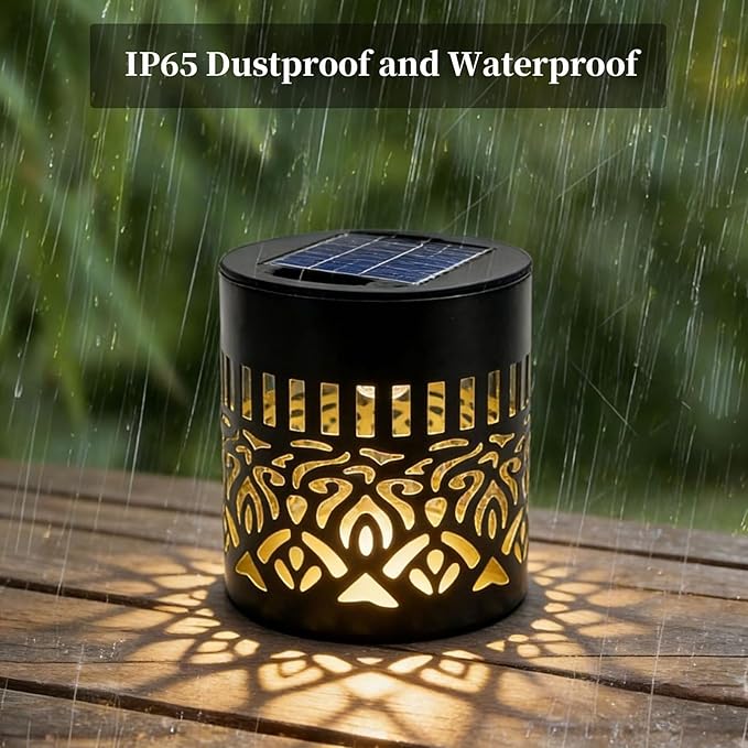 Decorative Solar Mandala Lights, Metal Solar Powered Mandala Light Outdoor Waterproof LED Deck Step Wall Lights | Lumora