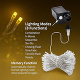 100 LED String Lights 33ft Warm White, Plug in Fairy Lights with 8 Lighting Modes, Indoor Outdoor Christmas Lights | Lumora