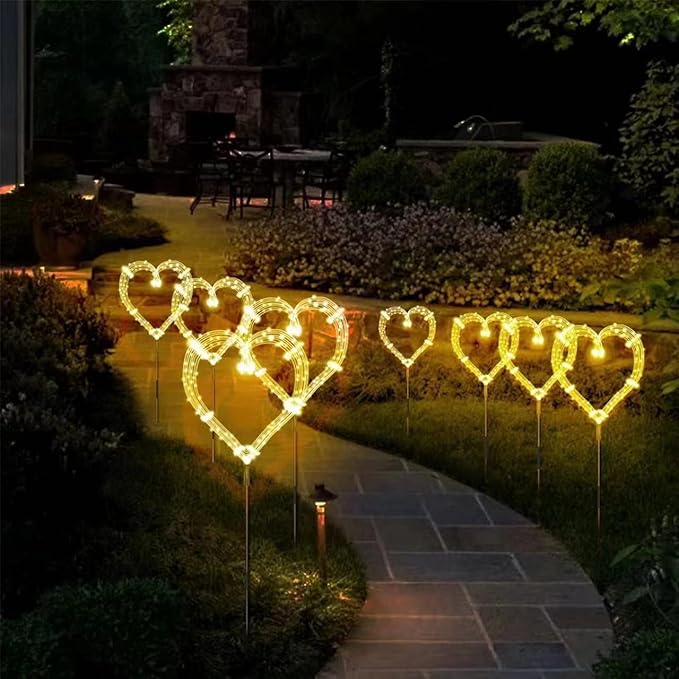 7 Pack Solar Garden Lights, Firework Lights, Solar Light Decorative, 8 Lighting Modes with Remote 120 LED Twinkling Waterproof Landscape Outdoor Decor for Garden Pathway Lawn Decor (Warm White)