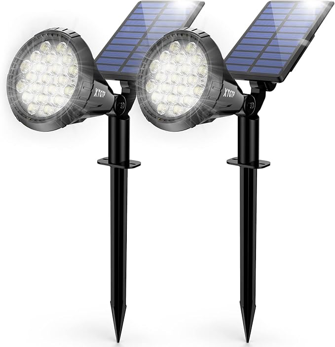 Solar Spot Lights Outdoor, 21 LEDs Solar Outdoor Lights Auto On/Off with 3 Modes, IP67 Waterproof Yard Spotlight | Lumora