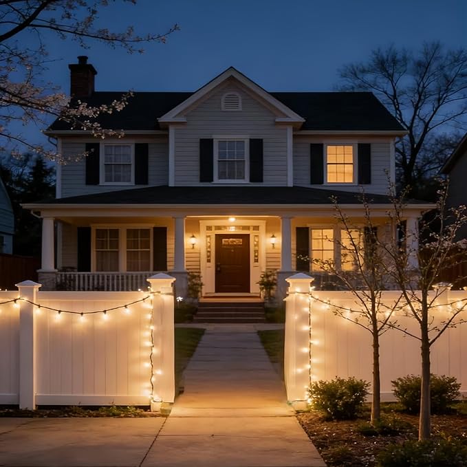 LUCKY SHINE 150 LED Warm White Christmas Lights, UL Certified and Commercial Grade Green Wire String Lights 50 Ft | Lumora