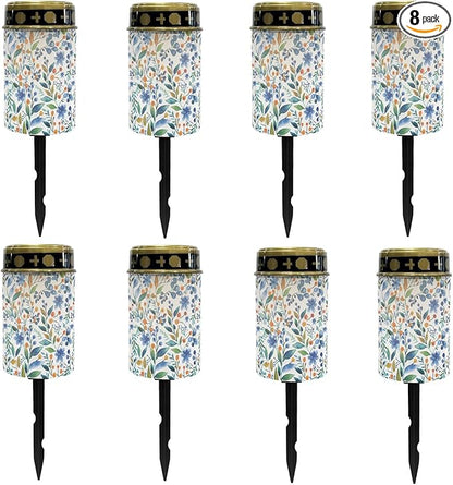Leaves Blue Solar Light Outdoor Waterproof Solar Garden Lights Landscape Lighting Pathway Lights for Yard Patio Solar-Powered Fairy Lights for Outside,Warm White