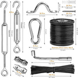 Belio String Light Hanging Kit, Stainless Steel Cable for Outdoor Lights, 182 FT Wire Rope Cable Turnbuckle and | Lumora
