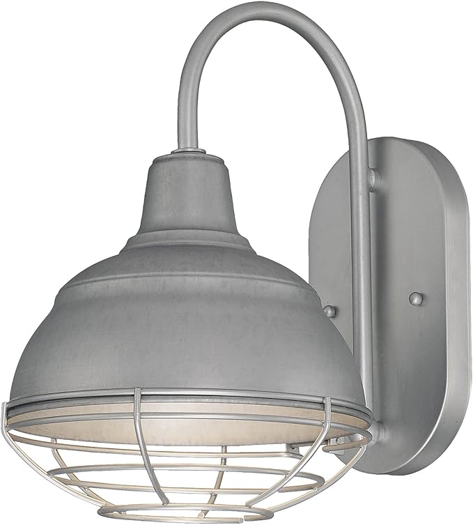 ML Lighting R Series - 1 Light Wall Bracket 11.75 Inches Tall and 8 Inches Wide - Galvanized