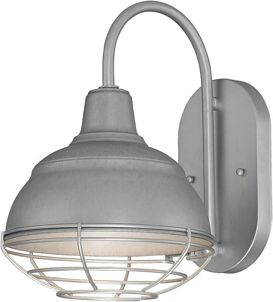 ML Lighting R Series - 1 Light Wall Bracket 11.75 Inches Tall and 8 Inches Wide - Galvanized