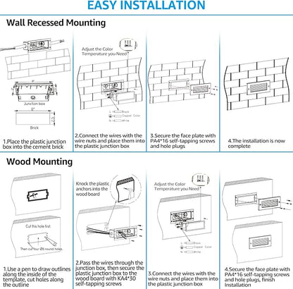 LEONLITE Update 5CCT LED Step Lights 120V-277V, Dimmable 4.5W 300LM Anti-Glare LED Deck Steps Stair Lights Outdoor, 1800K2700K3000K4000K5000K, CRI 90 & ETL, IP65 Waterproof, Oil Rubbed Bronze