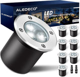 8Pack Low Voltage Landscape Lights with Connectors 3W LED 12-24V In-Ground Lighting IP67 Waterproof Garden Light | Lumora