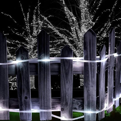Solar Rope Lights Outdoor, 23ft 50LED Outdoor Rope String Lights Waterproof Copper Tube Wire String Lights for Garden,Yard, Path, Fence, Stairs, Backyard, Patio (Cold White)