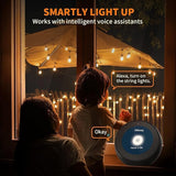 XMCOSY+ Smart Outdoor String Lights, 150Ft G40 Globe Patio Lights with 75 LED Bulbs, WiFi & APP Control, Work with | Lumora