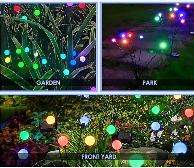 LED Solar Garden Lamp: Magical and Long-Lasting Outdoor Colors (6, Multicolor)