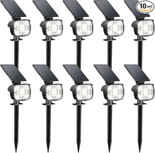 Kaxiida Solar Lights Outdoor Waterproof - 2025 Upgrade 3 Level Ultra Bright Spot Lights Uplights, LED Landscape | Lumora