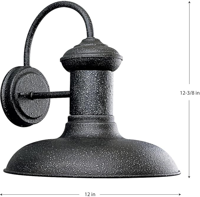 Progress Lighting P5723-71 Brookside Outdoor, 12-Inch Width x 12-5/16-Inch Height, Black