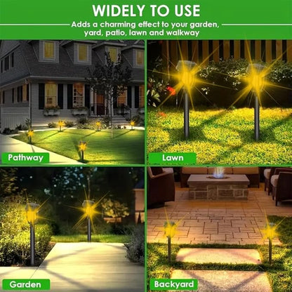 2 Pack Solar Pathway Lights Outdoor, Sensor Light Garden Lights Outdoor Warm White, Waterproof Led Solar Path Lights for Yard, Patio, Landscape, Walkway