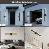 2 Pack LED Modern Outdoor Wall Lights Dimmable 3-Color Temperature 57.5in Exterior Lighting Fixtures IP65 | Lumora