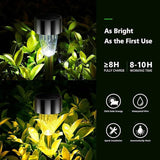 12 Packs Solar Pathway Lights - Stainless Steel Waterproof Auto On/Off Dusk to Dawn - Outdoor Security Flood Light | Lumora