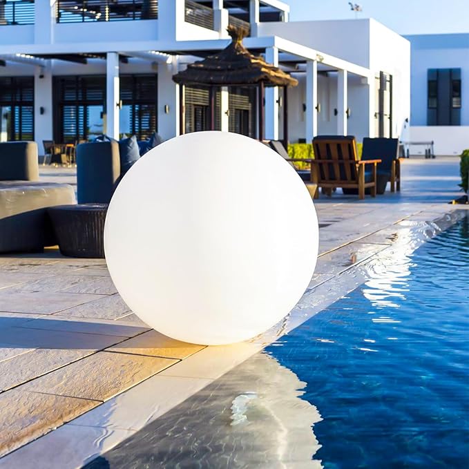 LOFTEK Extra Large Floating Pool Light - 20-inch Rechargeable Orb Light with Remote - 3 Modes - Outdoor Path Light | Lumora