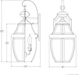 Urban Ambiance Luxury Colonial Outdoor Wall Light, Large Size: 20" H x 10.5" W, with Tudor Style Elements | Lumora