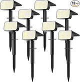 LANSOW Solar Spot Lights Outdoor Waterproof IP67, (8 Pack/90 LED/4 Modes) Solar Landscape Spotlights, 2-in-1 Solar | Lumora