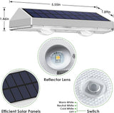 12 Pack Solar Fence Lights Outdoor Waterproof LED - 3000/4000/6000K 3 Mode, IP65 Waterproof Fence Lights Solar | Lumora
