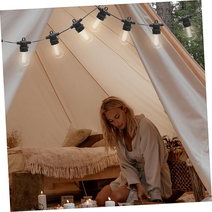 15m Led Camping String Lights Outdoor String Lamp LEDs Wear-Resistant Tent Light for Garden Patio and Festive | Lumora