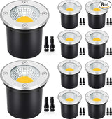 SUNVIE Low Voltage Landscape Well Lights with Wire Connectors, 12W LED, IP67 Waterproof Outdoor In-Ground Garden | Lumora
