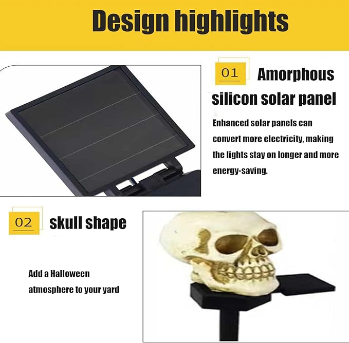 Skeleton LED Solar Light - Spooky Halloween Decoration for Garden, Yard Path, Yard Waterproof Outdoor Solar Light | Lumora