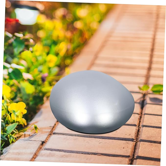 POPETPOP Pebble Shape Solar Light Outdoor Garden Decorative Lamp Led Solar Pathway Lights for Landscape Lighting