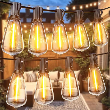 GPATIO Outdoor String Lights, 150FT Shatterproof Patio Lights, IP65 Waterproof Dimmable Outside Hanging Light, Connectable LED Outdoor Lights for Backyard, Porch, Deck, Balcony, Garden, Home Decor
