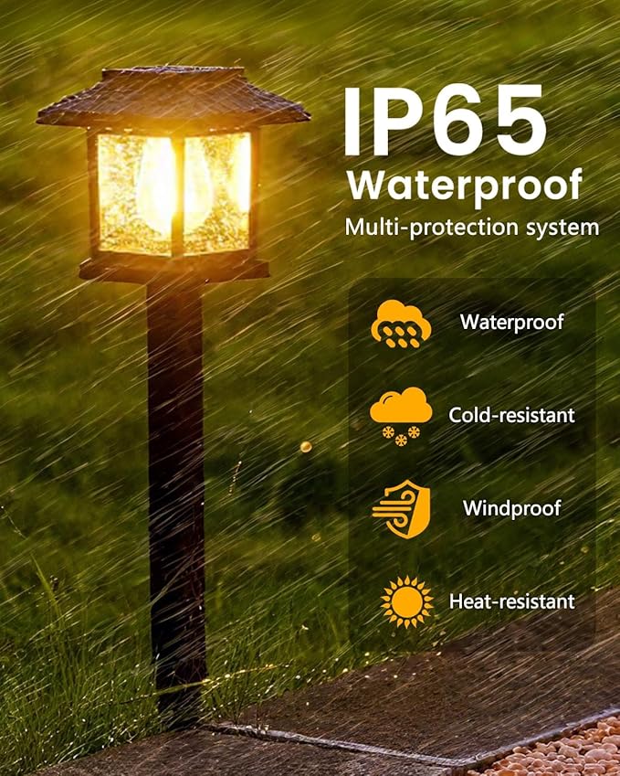 16-Pack Solar Lights Outdoor (Extra-Bright & Auto On/Off), Solar Powered Garden Lights, Outdoor Waterproof Solar | Lumora