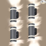 LMP LED 4 Pack Semi Cylinder Up and Down Lights Outdoor Wall Light,Body in Aluminum Waterproof Outdoor Wall | Lumora