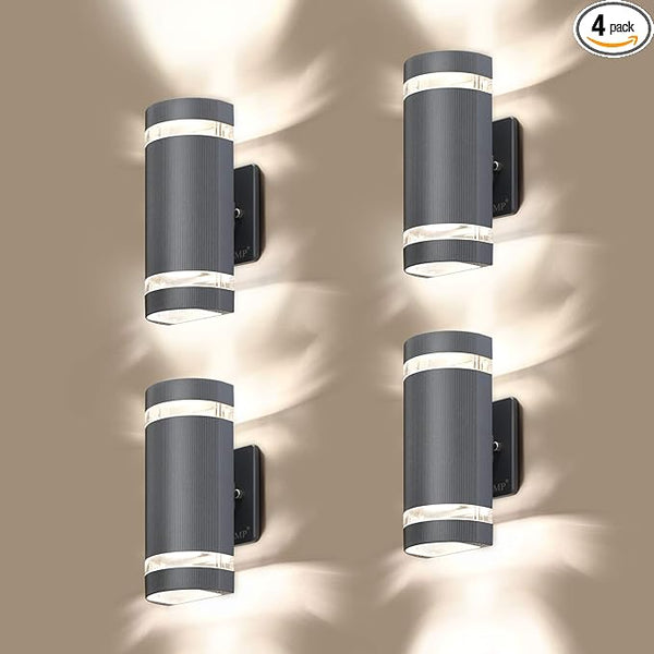 LMP LED 4 Pack Semi Cylinder Up and Down Lights Outdoor Wall Light,Body in Aluminum Waterproof Outdoor Wall | Lumora