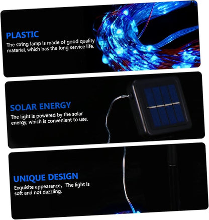 Veemoon 2sets Garden Solar String Lights Led Wire Decor for Outdoor Patio and Balcony Lights Functions Solar Powered for Effortless Decoration