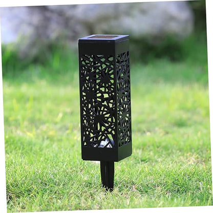 SUPVOX Solar Lawn Lights 2-Pack Hollow Ground Plug Outdoor Garden Lamps Warm White Landscape Path Lighting for Yard Driveway Patio