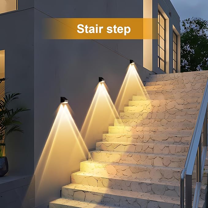 Super Long Lasting Solar Fence Lights Outdoor,Deck Lights Waterproof,Perfect for Winter and Rainy Days,Dusk to Dawn High Brightness Solar Lighting for Wall,Step,Yard,Patio,Backyard(12 Pack,Brown)