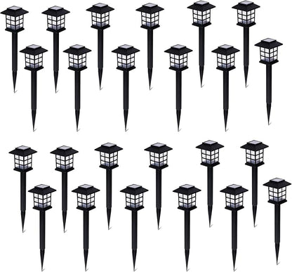 ZONETECH Outdoor Solar Powered Light – LED Twenty-Four Pack Bright Premium Quality Rain-Proof Walkway Path Patio Yard Lawn Garden Lamp (24 Pieces)