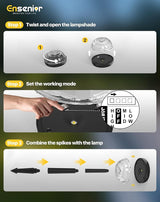 Ensenior Solar Pathway Lights IP65 Waterproof, RGB Color Changing & 3000K Warm White, 8-16Hr Runtime, Flower | Lumora