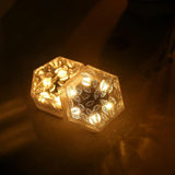 6 Pack Hexagram Bricks Outdoor Solar Powered LED In Ground Pathways Patio Yard Garden Glow Lights Decor | Lumora