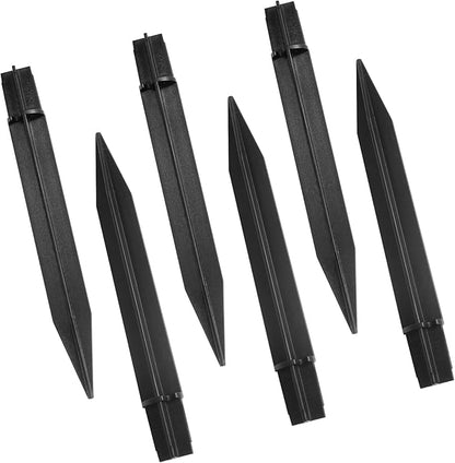 Litoexpe 6 Pcs 8.27 Inch Reinforced Ground Spikes, Solar Lights Stakes ABS Plastic Replacement Stakes for Garden Pathway Lamps (Inside Diameter 0.83 Inches)