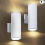 ASD 2 Light Outdoor Wall Light Fixture | 120W E26 Bulb Socket 120V ETL Cylinder Up Down Lights | | Lumora