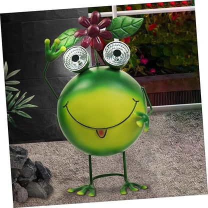 Solar Frog Garden Light Outdoor Solar Pathway Decor for Lawn Courtyard and Balcony Energy-efficient Polycrystalline High Transmittance Lampshade