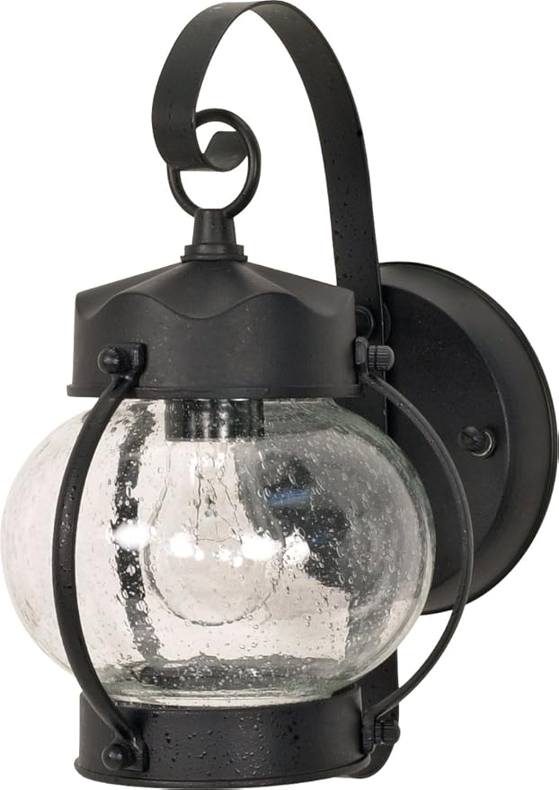 Nuvo Lighting 60/632 Americana One Light Outdoor Wall Mount from Onion Lantern Collection in Black Finish