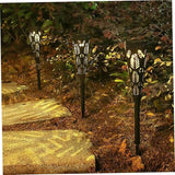 4 Pieces Solar Pathway Lights Outdoor LED Garden Decorative Solar Powered Waterproof Lawn Landscape Lighting Warm | Lumora
