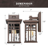 zeyu 12 Inch Patio Wall Light Fixture, 2 Pack Outdoor Modern Wall Lights, Die-Cast Aluminum, Oil Rubbed Bronze | Lumora