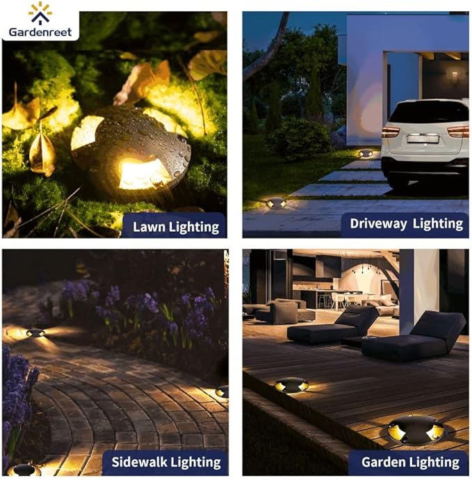 Gardenreet Landscape Brass Well Lights - Brass Ip65 Hardwired Electric In-Ground Lighting, 12V Low Voltage Fixture | Lumora