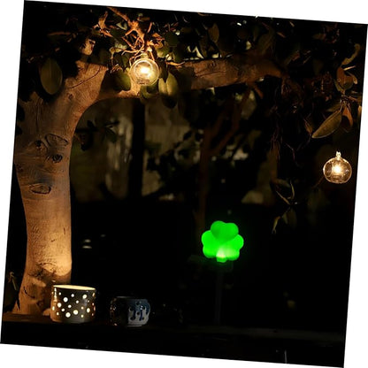 Patrick's Day Solar Lights Shamrock Garden Stake Light for Outdoor Decor Green for Pathways and Lawns Easy Installation for Festive Celebrations