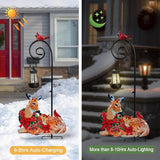 Deer Metal Garden Stake with Solar Light, Christmas Decorations Outdoor Waterproof Sloar Lights Outside, Doe and | Lumora