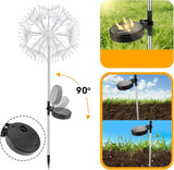 Solar Garden Lights Outdoor Waterproof Decorative, 2-Pack 19LED Warm White Fairy Light 8 Modes, Solar Firework | Lumora