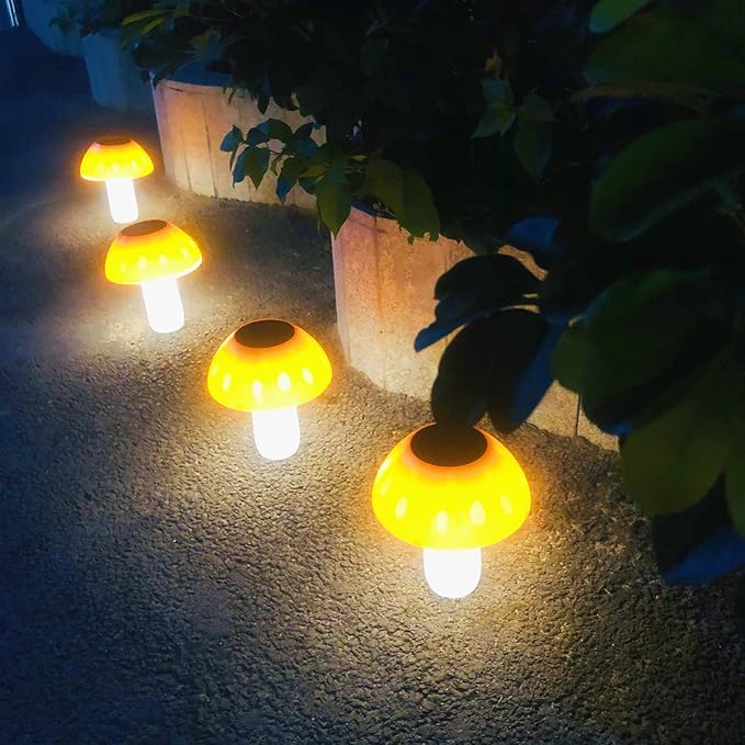 Solar Mushroom Lights Outdoor Ground Waterproof Solar LED Light Sensor Landscape Night Light for | Lumora