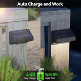 Bridika Solar Fence Lights, Outdoor Waterproof Warm White & Color Glowt, LED, for Backyard, Patio, Deck Railing | Lumora