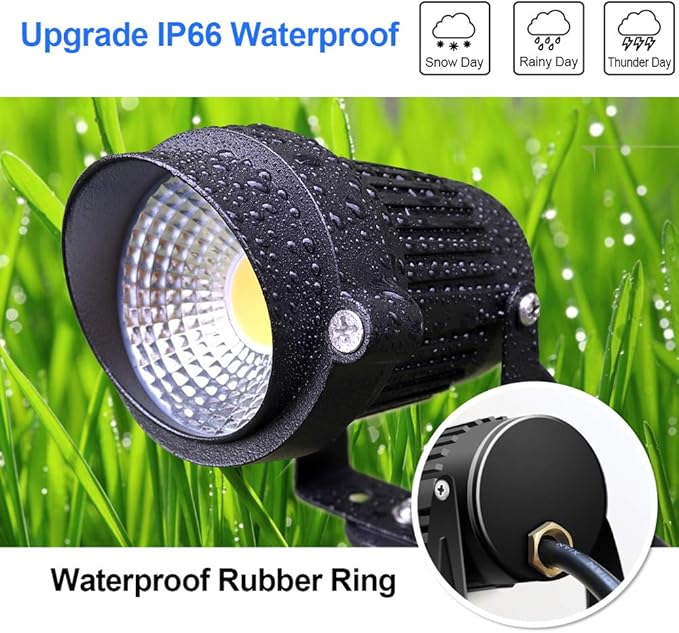ZUCKEO Low Voltage Landscape Lights LED Landscape Lighting with Connectors, 10W 12V 24V Outdoor Spotlights | Lumora